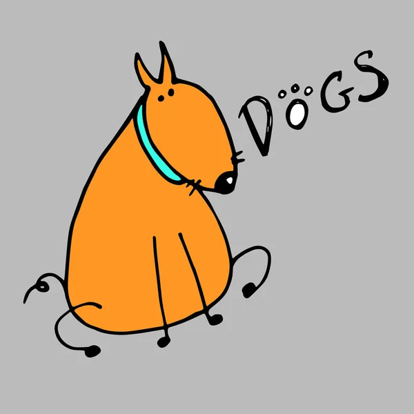 Pictogram ontwerpconcept hond vector illustratie embleem — Stockvector