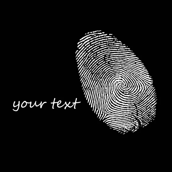 印刷、指、指紋、ベクトル、犯罪、アイデンティティ、親指、拇印、ユニークなセキュリティ — ストックベクタ