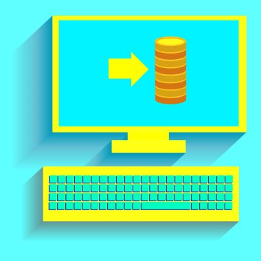 İnternet bilgisayar ekipman ekran vektör izlemek 