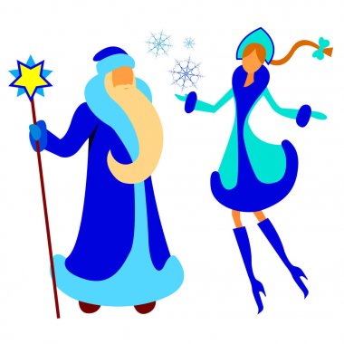 tatil kız frost santa vektör Noel Baba kar kış