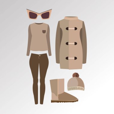 elbise vektör güneş gözlüğü giyim koleksiyonu ayakkabı çizme ayarla ceket Gömlek Ayakkabı Moda