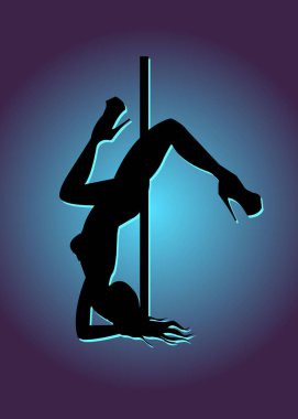 Kutup kız illüstrasyon dansçı striptiz vektör