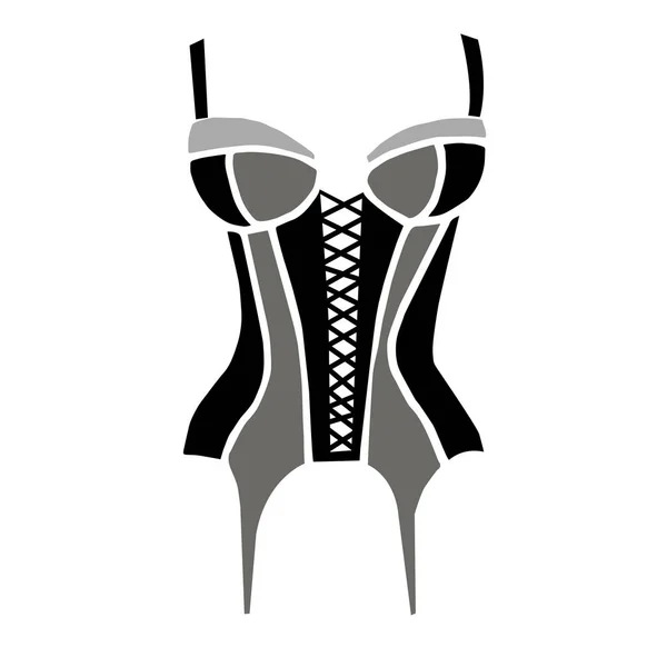 Sous-vêtements vecteur corset lingerie dentelle illustration — Image vectorielle
