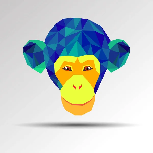 矢量图卡通可爱的猴子字符快乐野生哺乳动物动物滑稽丛林 — 图库矢量图片