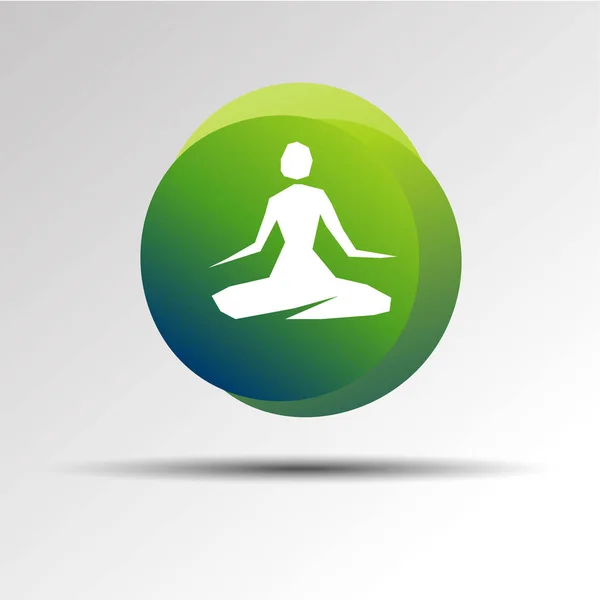 Yoga health meditation pose vector girl illustration body relax zen fitness — Stock Vector