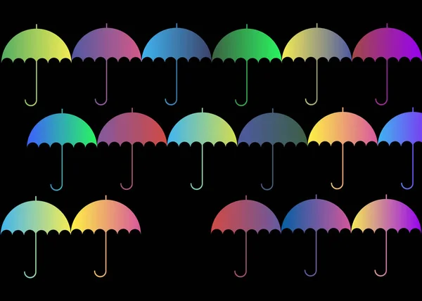 Guarda-chuva vetor de proteção de chuva ícone alça — Vetor de Stock