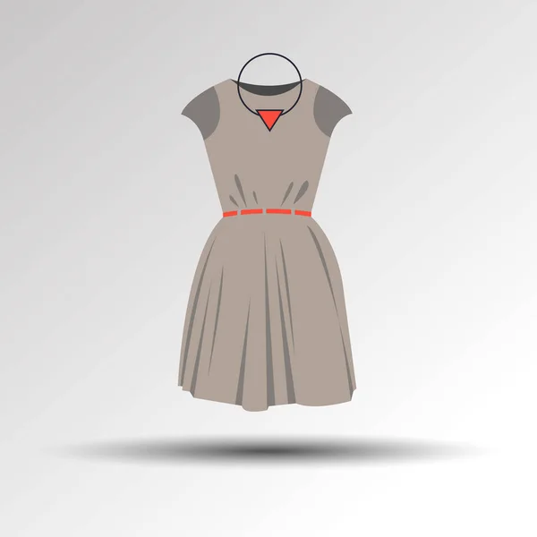 Φόρεμα μόδας στυλ διάνυσμα Γυναικεία ρούχα μοντέλο εικόνα κομψότητας — Διανυσματικό Αρχείο