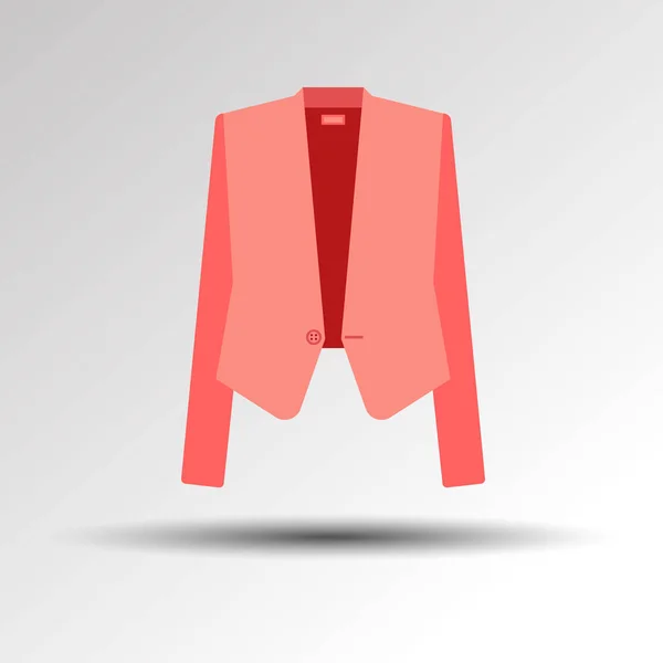 Divat vektor dzseki ruházat női alkalmi illusztráció gallér gombok ujjú kabát — Stock Vector