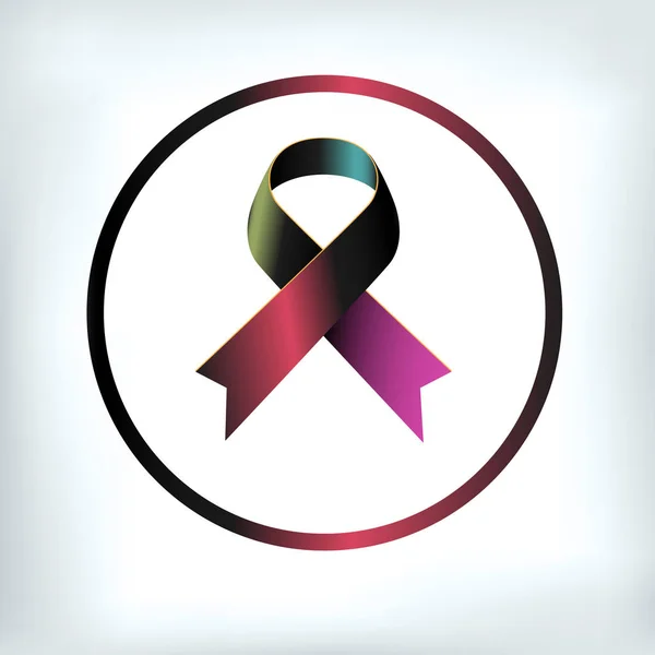 エイズ ベクター リボン赤人女の子 — ストックベクタ