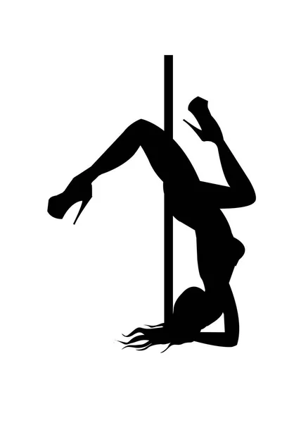 Pole girl illustration dancer strip vector — Stock Vector