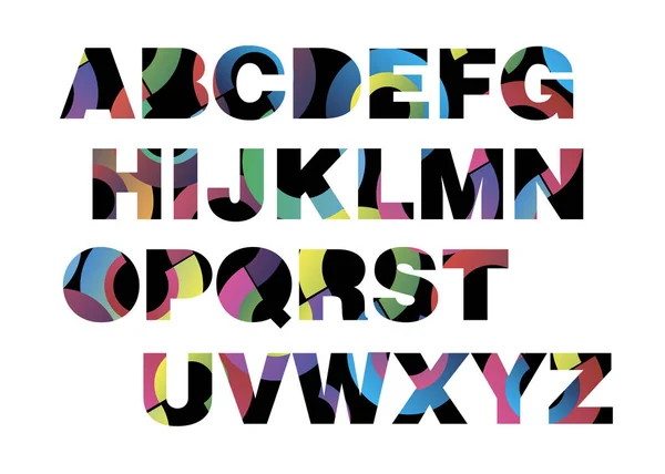 Lettre police alphabet vecteur texte conception — Image vectorielle