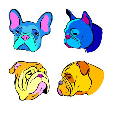 köpek vektör doğurmak şirin evde beslenen hayvan hayvan bulldog Fransız