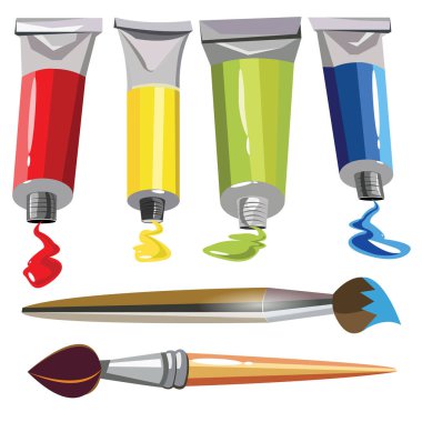 renk boya fırça vektör soyut tasarım