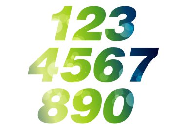 sayı vektör tasarım sembolü rakam Okulu 