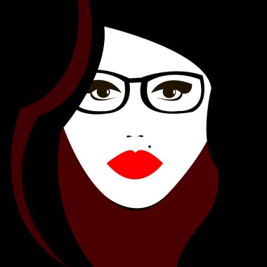 kız portre güzellik saç güzel vektör 