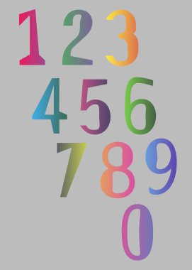 sayı vektör tasarım sembolü rakam Okulu