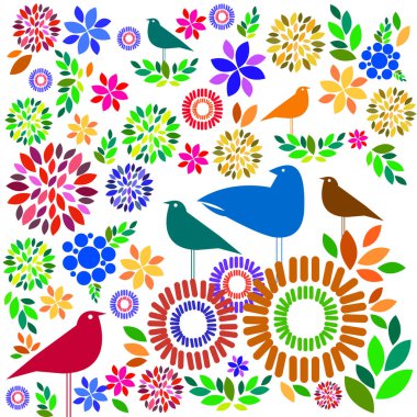 doğa illüstrasyon kuş sanat tasarlamak vektör