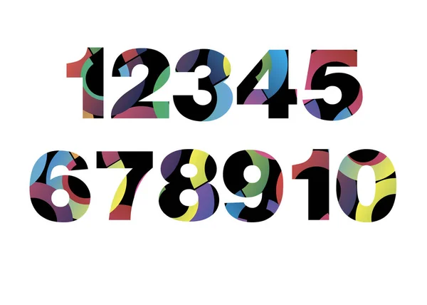 번호 벡터 디자인 기호 숫자 학교 — 스톡 벡터