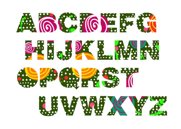 Letter font alphabet vector text design — Stock Vector