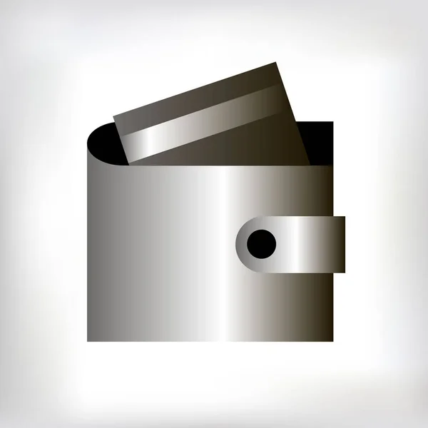 Portefeuille argent vecteur sac à main illustration icône — Image vectorielle