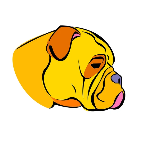 Dog vector breed cute pet animal bulldog french — Stock Vector