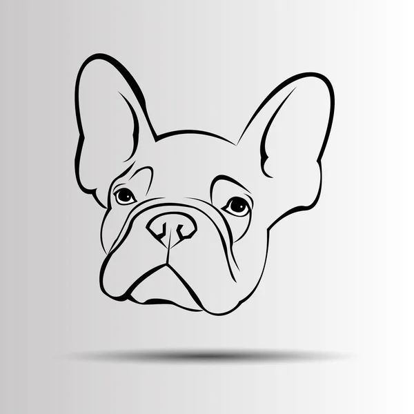 Σκυλί διάνυσμα φυλή χαριτωμένο κατοικίδιο ζώο μπουλντόγκ Γαλλικά — Διανυσματικό Αρχείο