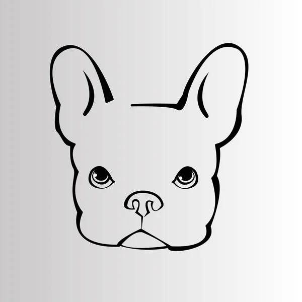 Hond vector RAS schattig huisdier dierlijke bulldog Franse — Stockvector