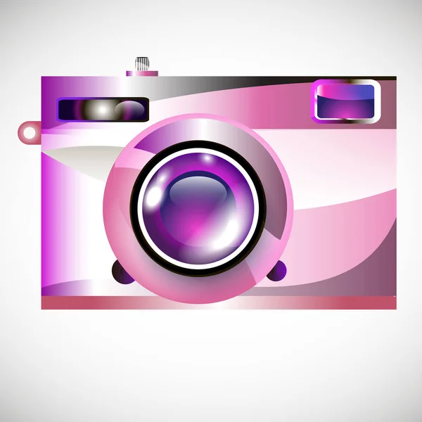 カメラ ベクトル デジタル ブラック レンズのフォーカス — ストックベクタ