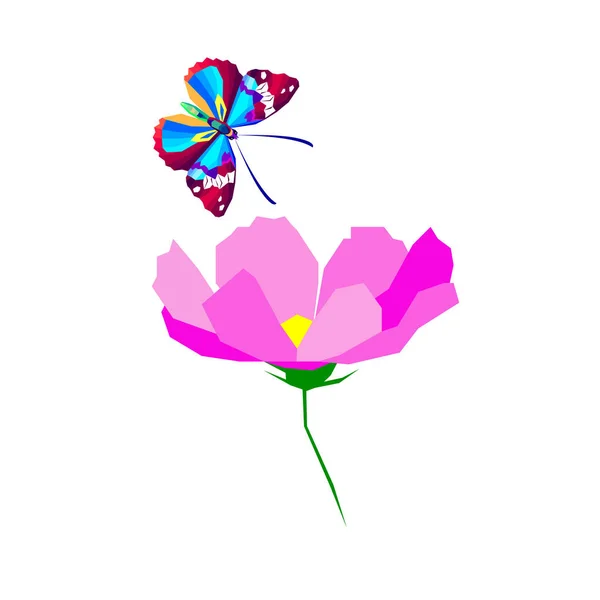 ベクトル夏花のイラスト自然花春 — ストックベクタ
