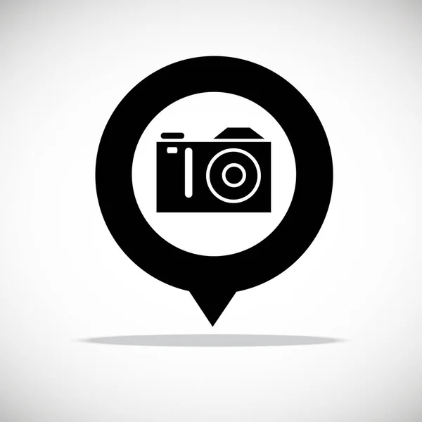 Caméra vecteur numérique noir objectif focus — Image vectorielle