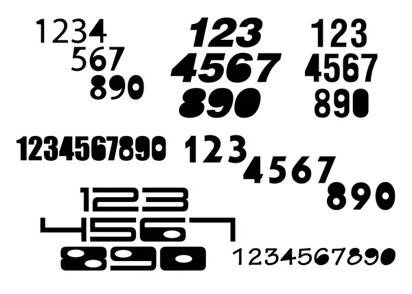 Nombre vectoriel conception symbole numérique école — Image vectorielle