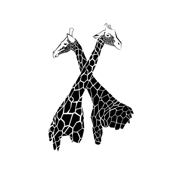 Tier Giraffe Vektor Afrika Illustration Safari Säugetier niedlich afrikanische Karikatur groß — Stockvektor