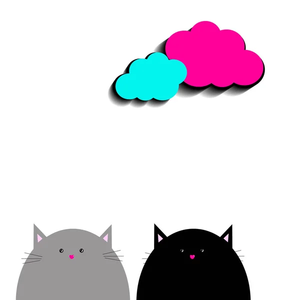 Ilustração gato desenho animado vetor divertido arte — Vetor de Stock