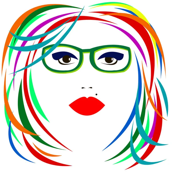 vector girl portrait beauty hair beautiful