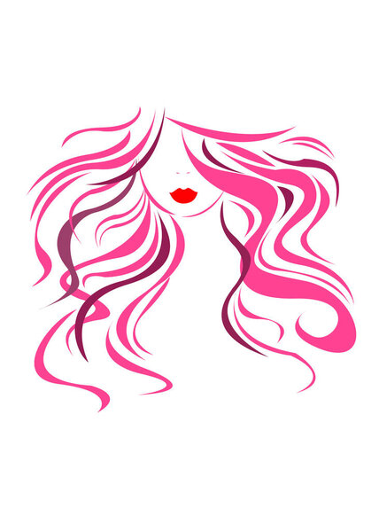 vector girl portrait beauty hair beautiful