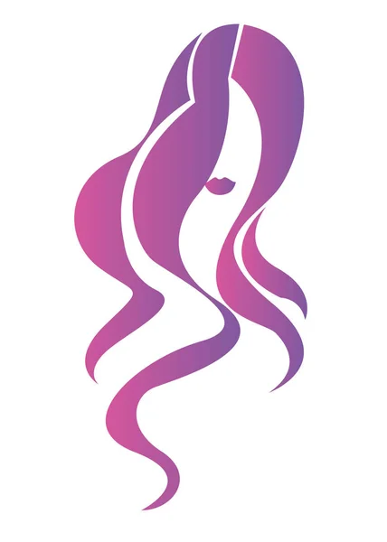 Vektor lány portré szépség gyönyörű haj — Stock Vector