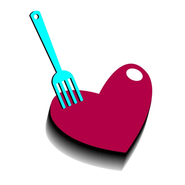 勺子叉子图标矢量厨房图 — 图库矢量图片