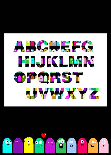 Letter font alphabet vector text design — Stock Vector