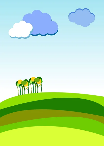 Paisaje vector bosque ilustración fondo silueta — Vector de stock