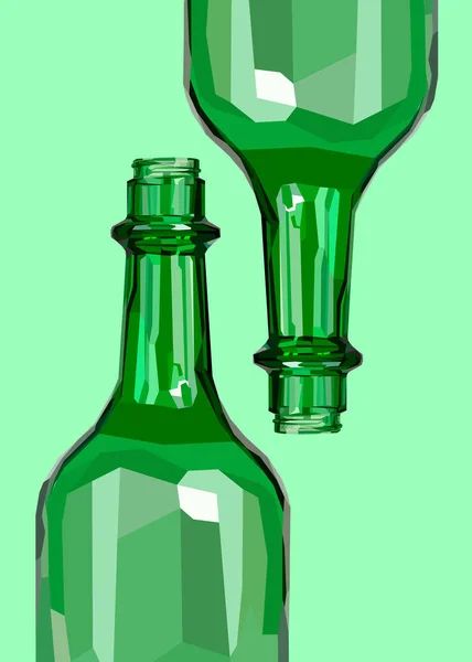 Vin blanc verre design ombres liquide — Image vectorielle