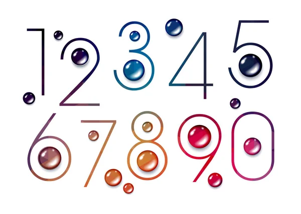 Nombre vectoriel conception symbole numérique école — Image vectorielle