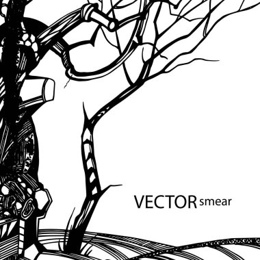 manzara orman illüstrasyon vektör arka plan ağaç siluet