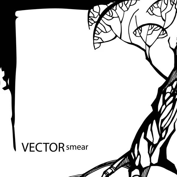 Manzara orman illüstrasyon vektör arka plan ağaç siluet — Stok fotoğraf