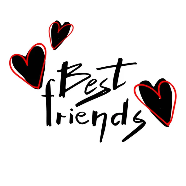 Amigos, para sempre, amizade, letras, cartão, inscrição, texto, melhor, dia, saudação — Fotografia de Stock