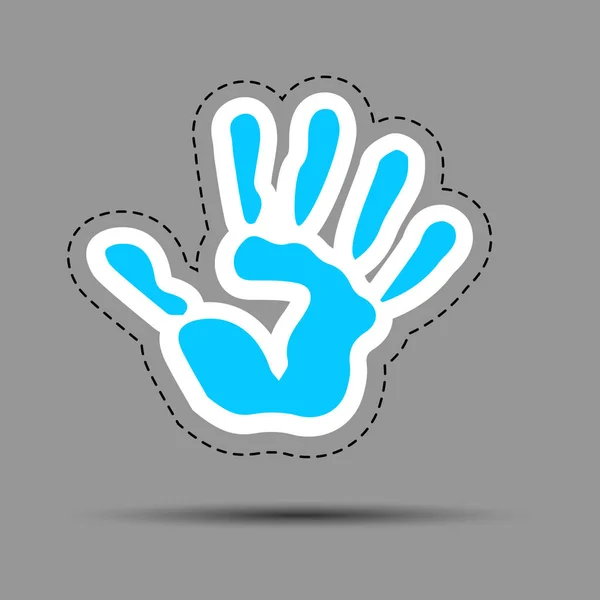 Vektor színes kézzel handprint emberi nyomtatási szimbólum ujj illusztráció művészet — Stock Fotó