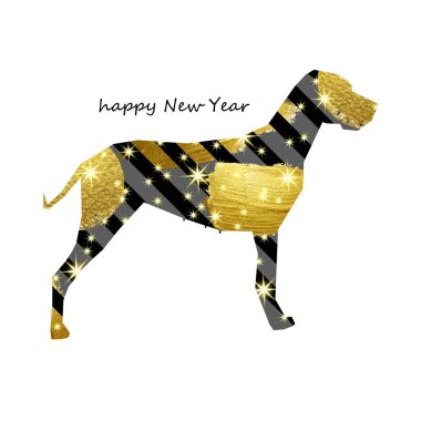 yıl, köpek, Çin, yeni, vektör, illüstrasyon, sembol, zodyak, tasarım, Dekorasyon