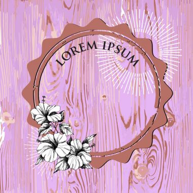 El çekilmiş çiçek vektör. Sıradışı güzel çiçekler grafik