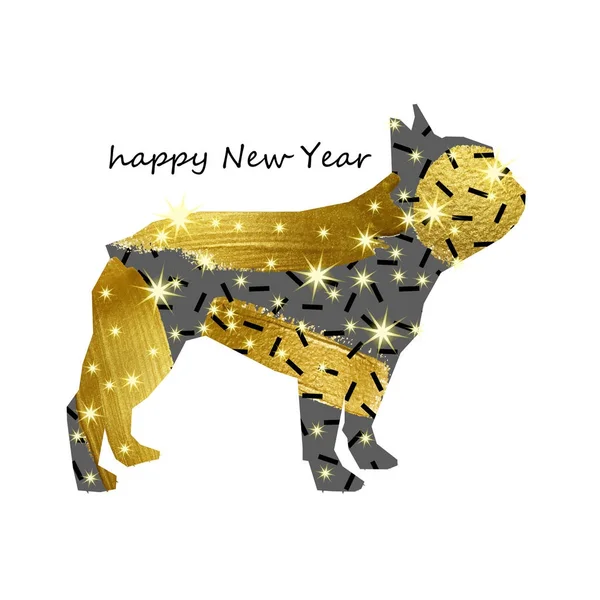 Rok, pes, čínské, nové, vektor, ilustrace, symbolu, zvěrokruh, design, dekorace — Stock fotografie