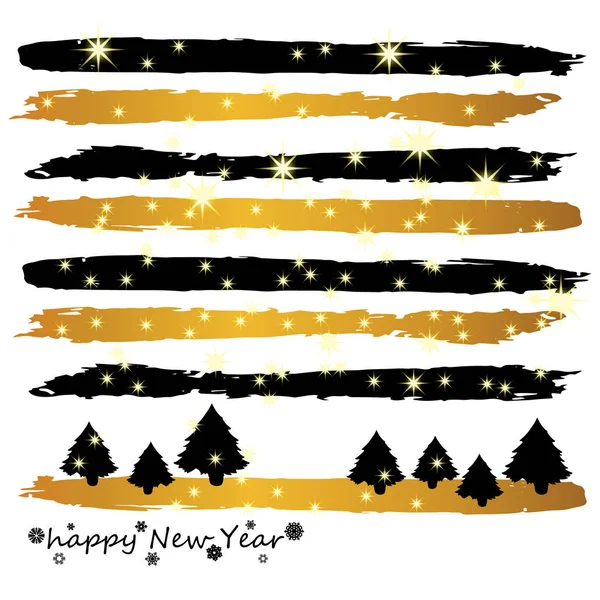 Árvore de Natal, ilustração vetorial. Pode ser usado para cartão de saudação, convite, banner, web design . — Fotografia de Stock