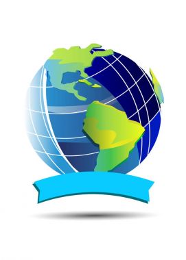 Dünya, gün, kavram, doğa, yeşil, ekoloji, illüstrasyon, Küre